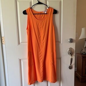 Renuar Vibrant Orange Midi Dress